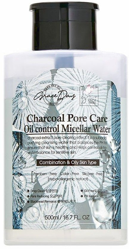 Мицеллярная вода «Charcoal Pore Care Oil Control Micellar Water» | Grace Day