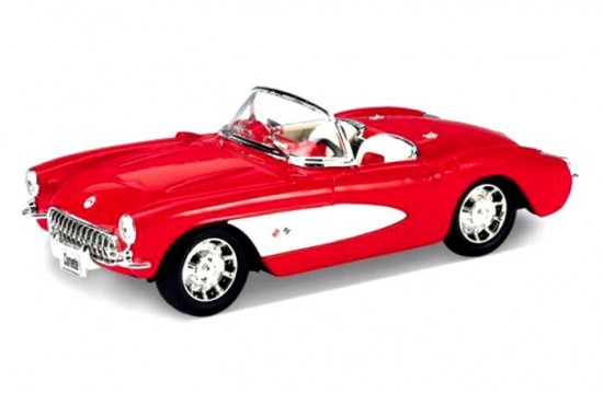 Модель винтажного автомобиля «Chevrolet Corvette 1957», масштаб 1:34-39