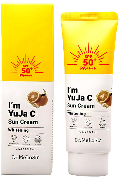 Крем для лица солнцезащитный «Whitening Sun Cream» SPF 50 | I'm YuJa C | Dr.Meloso