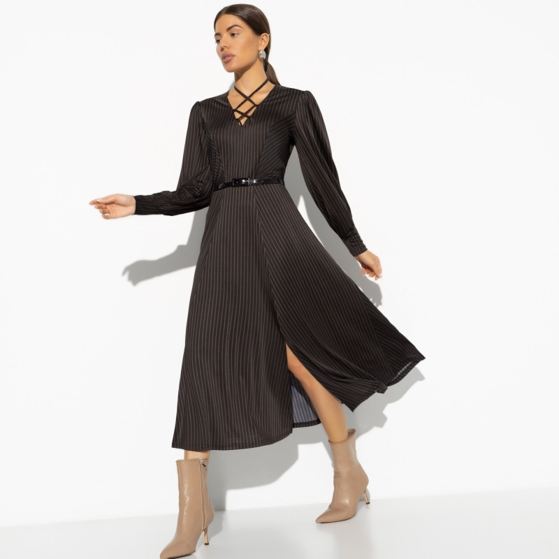 Платье женское «Высокие требования, brown, с ремешком» | Charutti