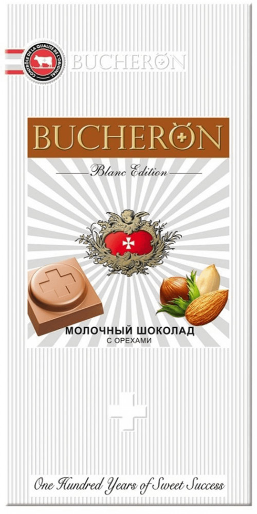 Шоколад молочный с орехами «Blanc Edition» | Bucheron