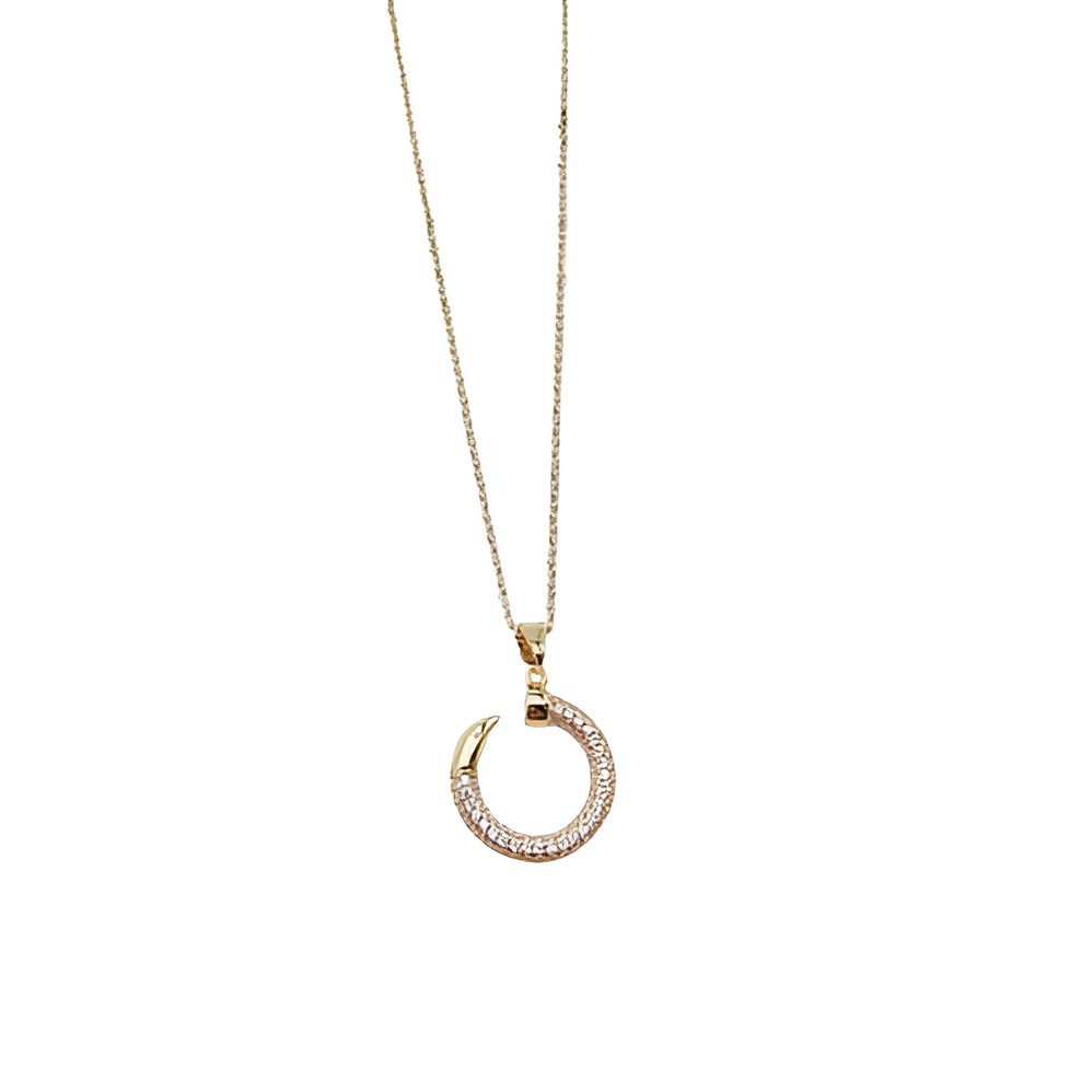 Цепочка с кулоном медицинское золото с кристаллами | Stainless steel