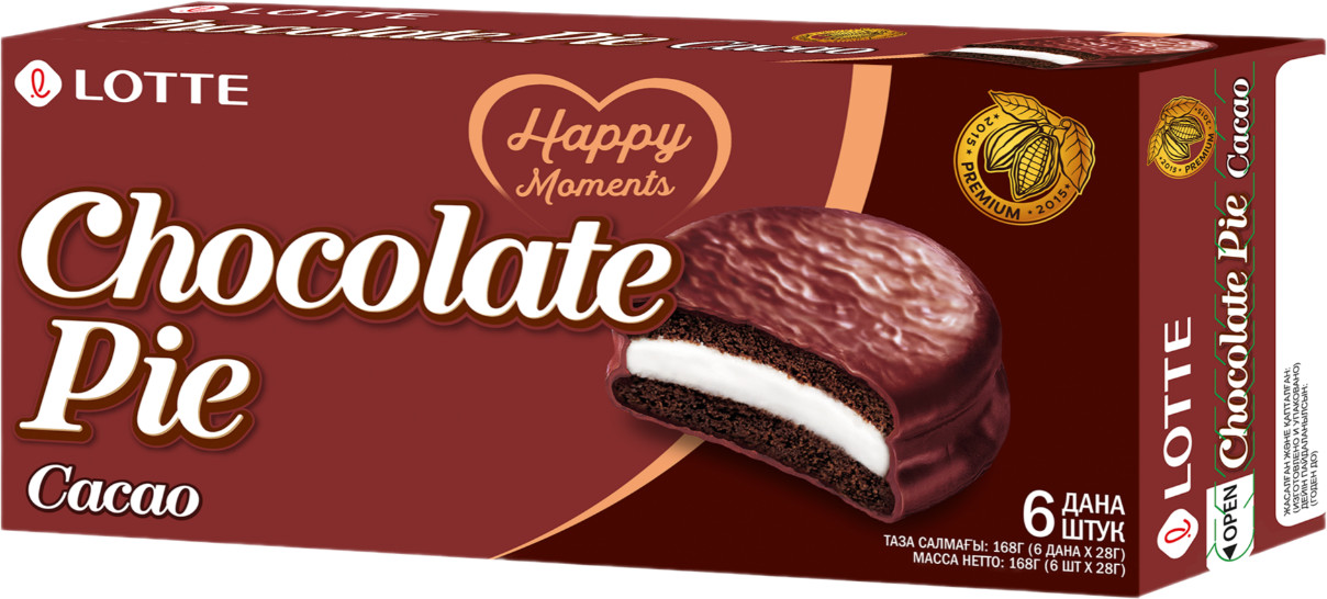 Печенье глазированное Chocolate Pie «Cacao» | Lotte