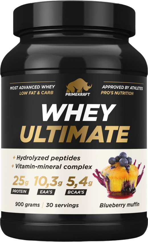 Сывороточный протеин со вкусом черничного маффина | Whey Ultimate | PRIMEKRAFT