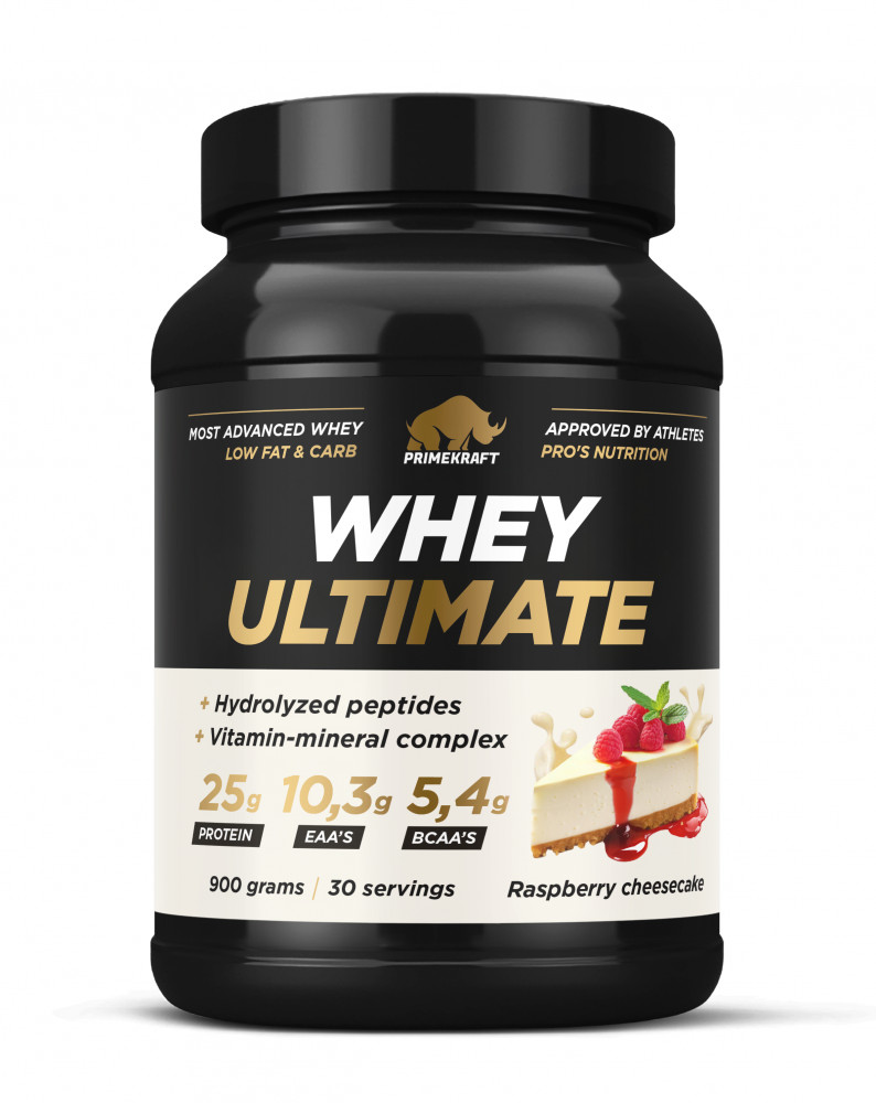 Сывороточный протеин Whey Ultimate со вкусом «Малиновый чизкейк» | Whey | PRIMEKRAFT