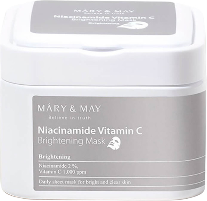 Набор осветляющих масок с ниацинамидом и витамином C «Niacinamide Vitamin C Brightening Mask» | Mary&May
