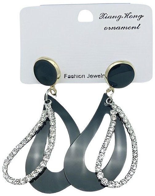 Cерьги бижутерный сплав с кристаллом