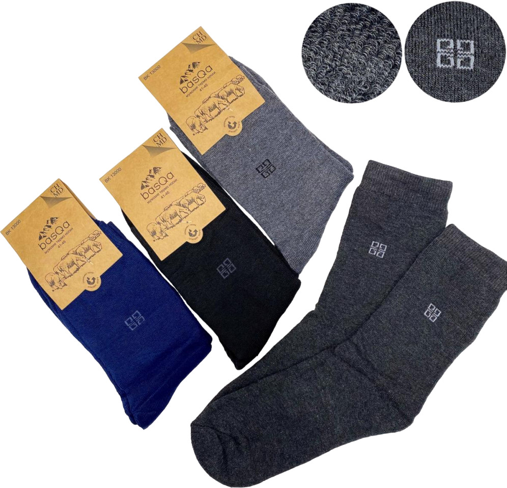 Комплект носков мужских «Махра узор №1» | BasQa