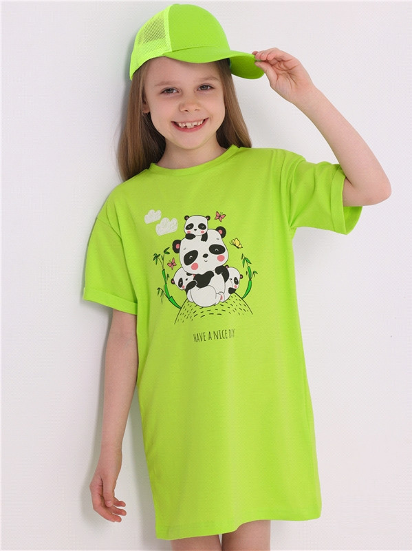 Платье для девочек «Семейство панд» | Свободный стиль | Апрель