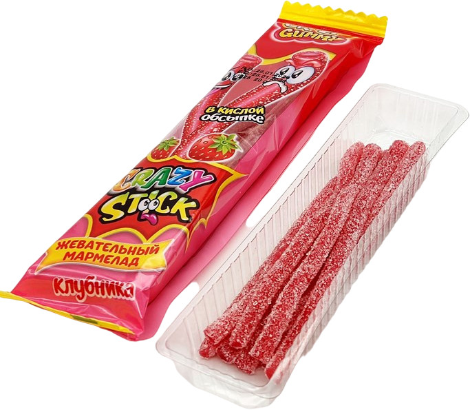 Мармелад со вкусом клубники «Crazy Gummy Crazy» | Канди Клаб