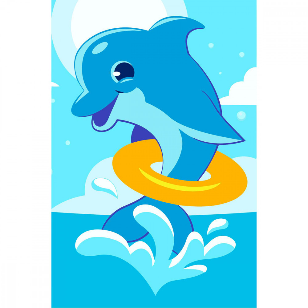 Набор для рисования по номерам «Веселый дельфин» | Cristyle