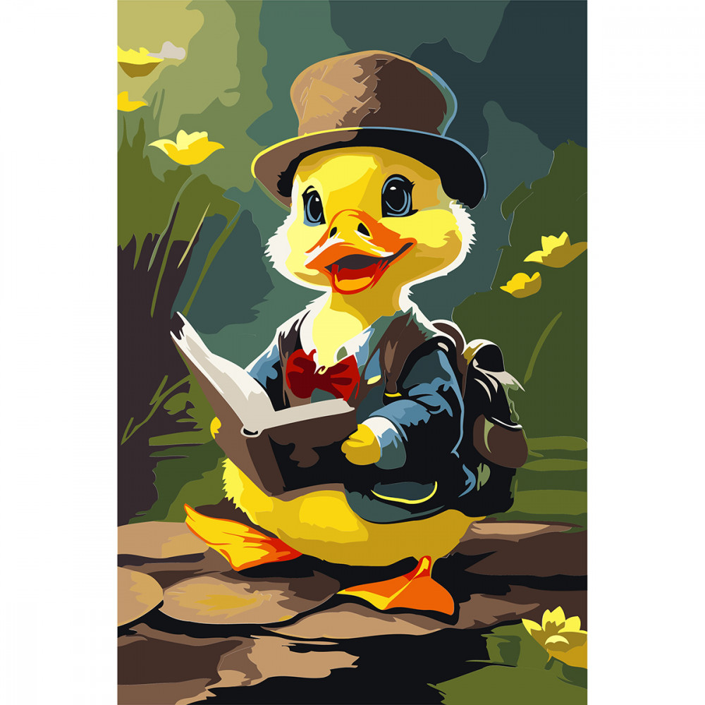 Набор для рисования по номерам «Утенок-путешественник» | Cristyle