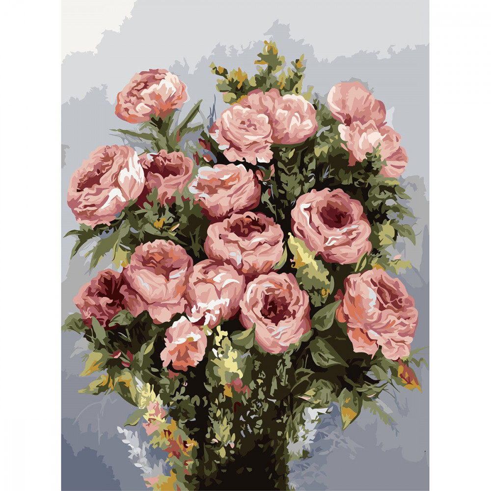 Набор для рисования по номерам «Букет с пионами» | Cristyle