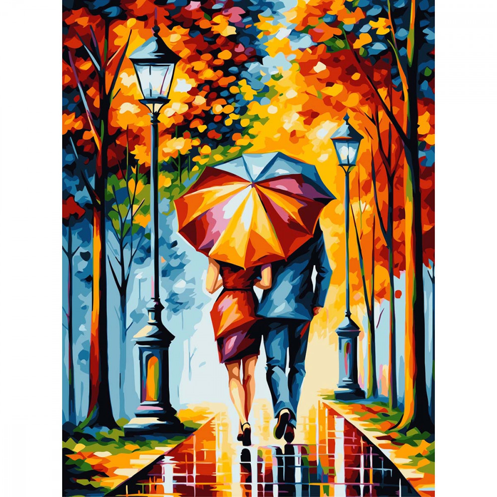 Набор для рисования по номерам «Прогулка под дождем» | Cristyle