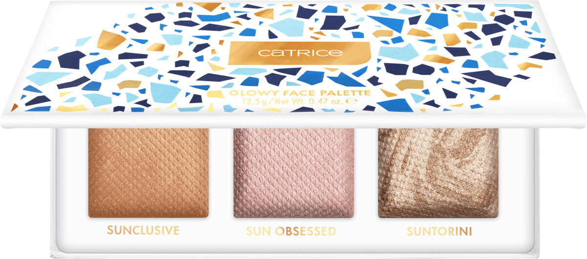 Палетка хайлайтеров для лица «Glowy Face Paletter», оттенок C01 Seaside Glow | Summer obsessed | Catrice