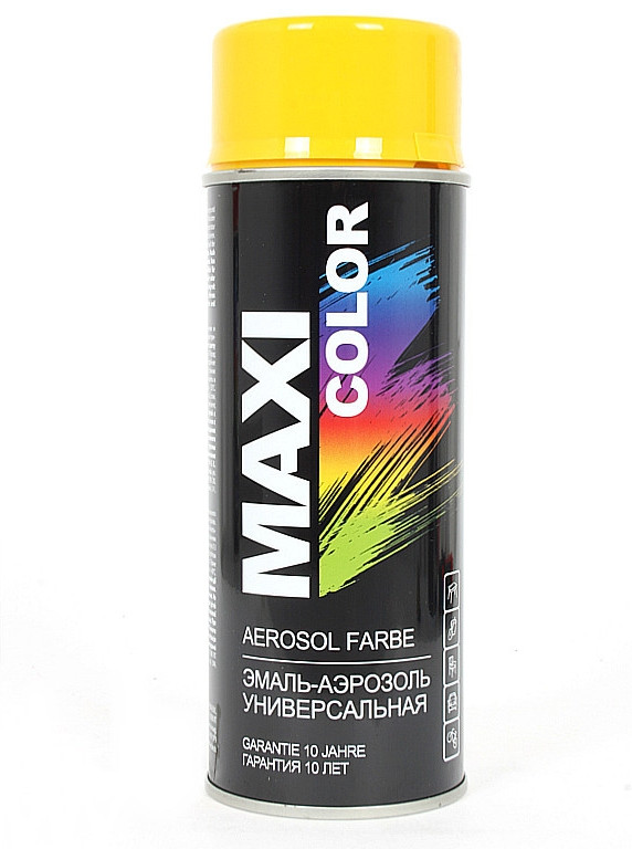 Эмаль-аэрозоль, Желтый | Maxi Color