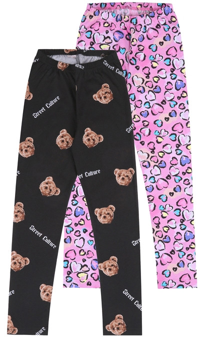 Комплект легинсов для девочек | Лужок | Апрель