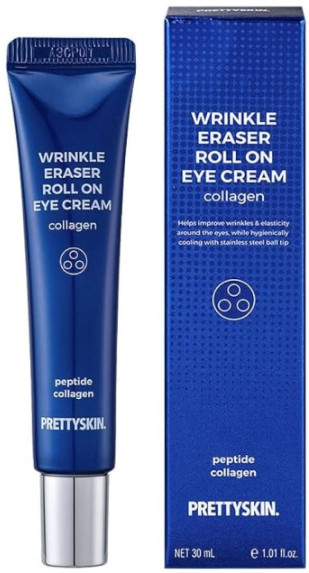 Крем-роллер для век с коллагеном «Wrinkle Eraser Roll On Eye Cream Collagen» | Pretty Skin