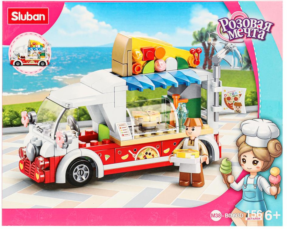 Конструктор «Машина-пиццерия с фигуркой» | SLUBAN