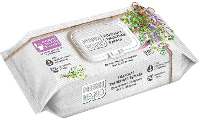 Бумага туалетная влажная | Freshland