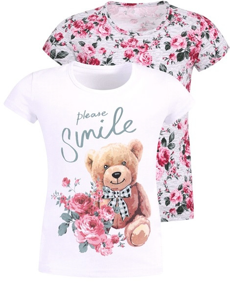 Комплект футболок для девочек | Дизайнерский принт | Апрель