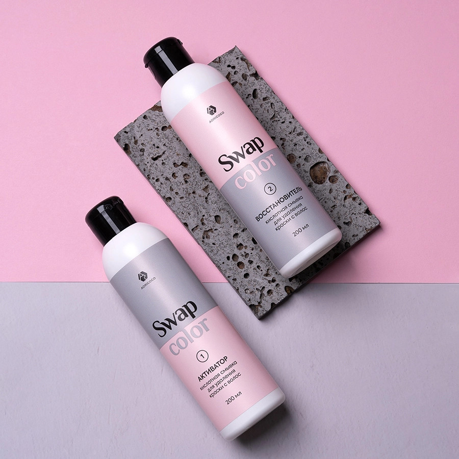 Комплект смывки для удаления краски с волос «Swap Color» | Adricoco