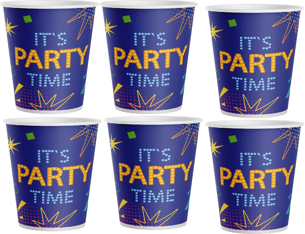Набор стаканов одноразовых «It`s party time/Время вечеринки» | It`s party time | PrioritY