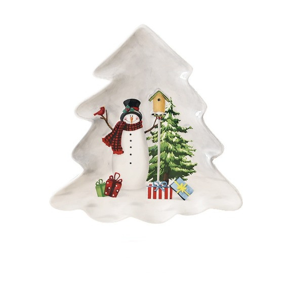 Тарелка новогодняя «Снеговики» | New Year 25 | Winter Wonders