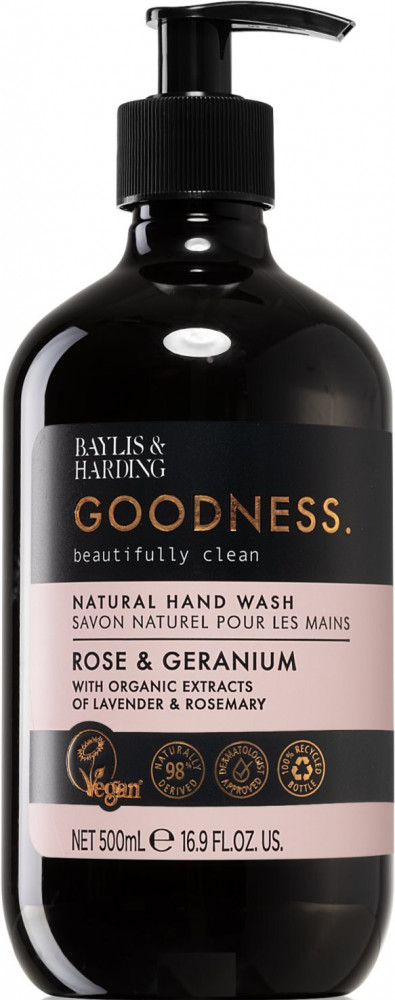 Мыло для рук жидкое «Rose & Geranium Hand Wash» | Goodness | Baylis & Harding