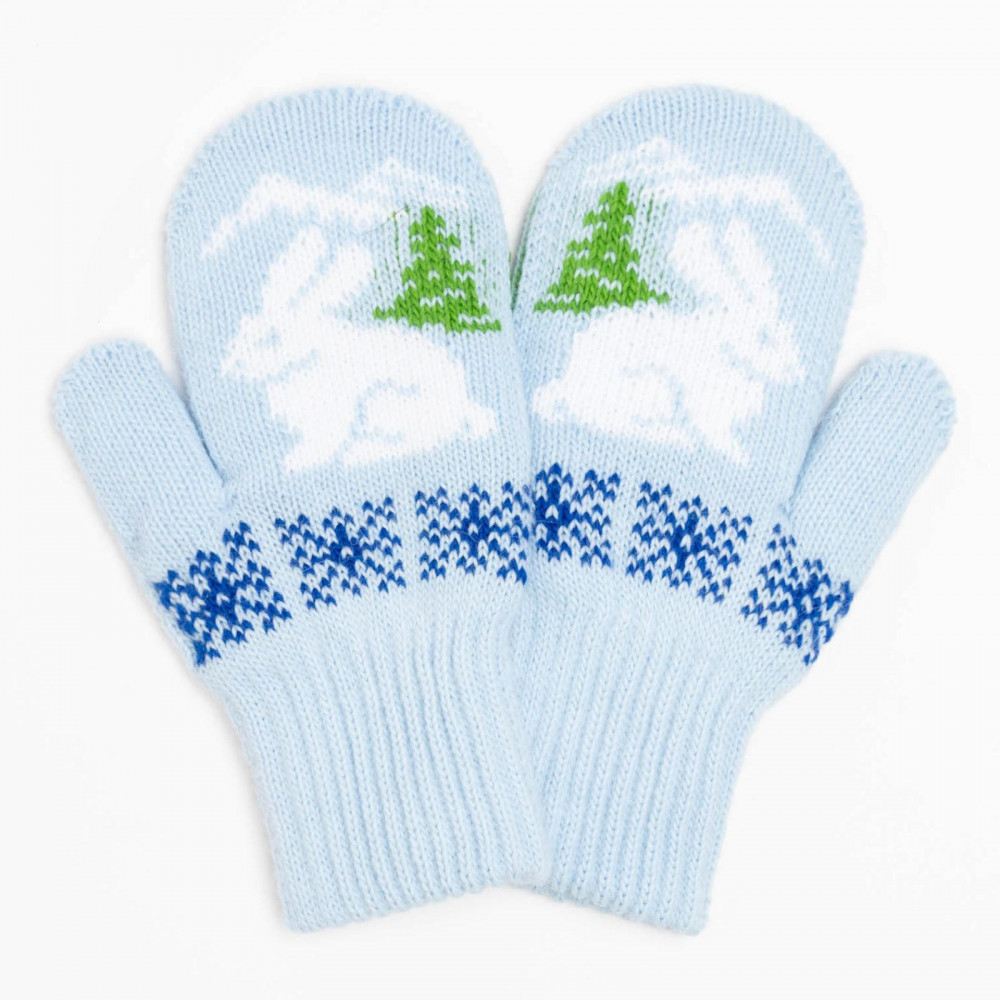 Варежки двойные детские | БараноWool