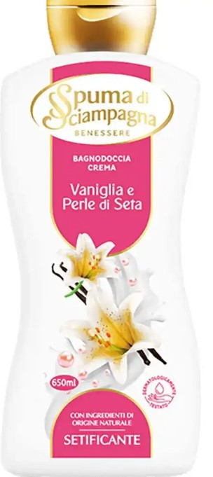 Крем-гель для ванны и душа «Шелк и ванильный жемчуг» | Spuma di Sciampagna