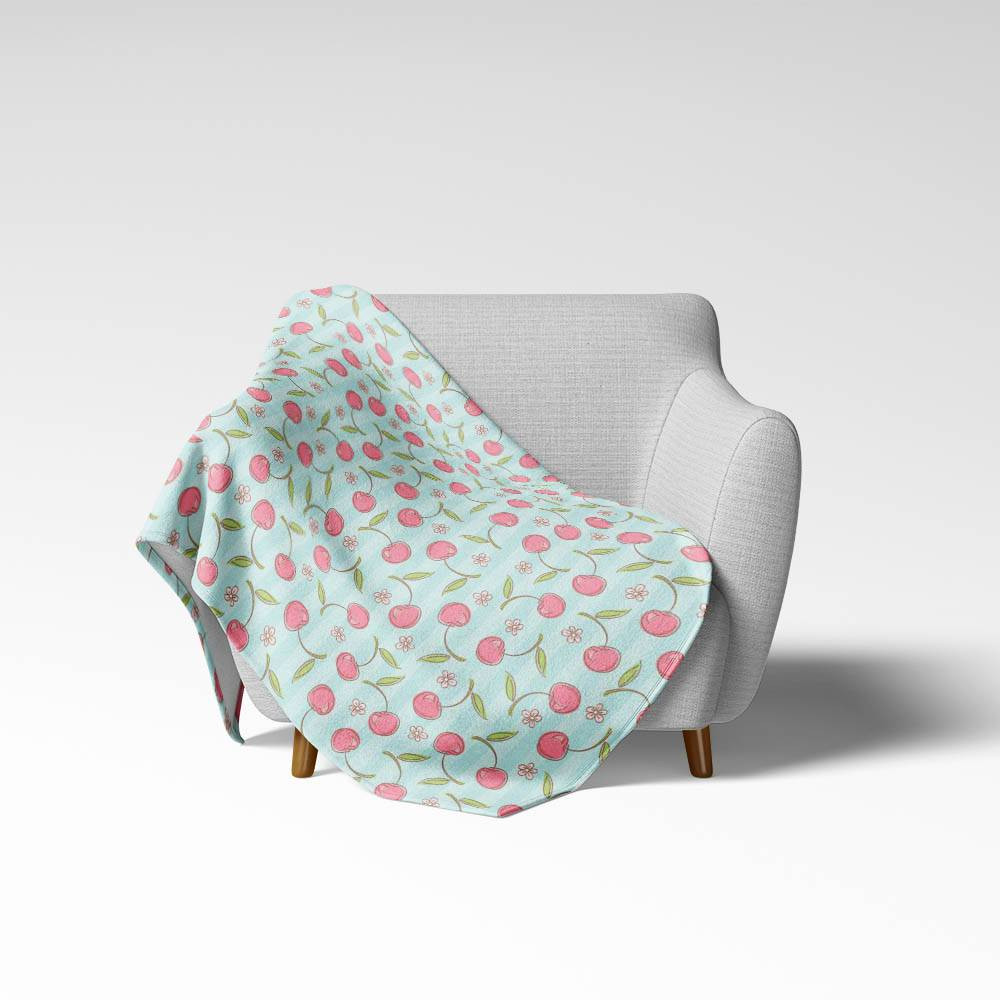 Плед флисовый Вишенка | Shabu