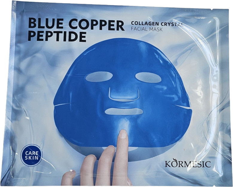 Гидрогелевая маска для лица с кристаллами коллагена и синим медным пептидом | Kormesic
