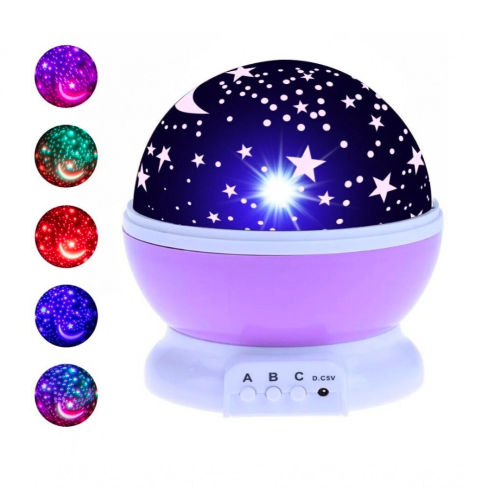 Вращающийся ночник-проектор «Звёздное небо»