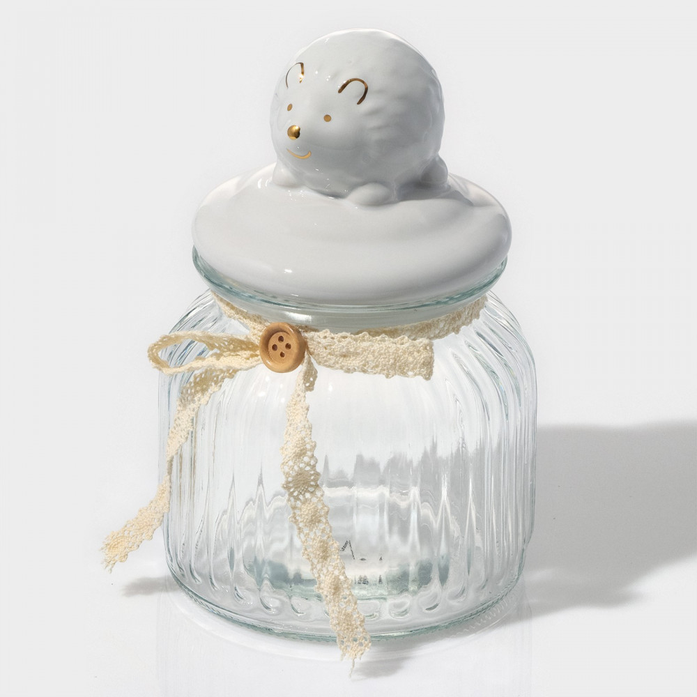 Банка для хранения сыпучих продуктов «Ёжик в золотом» | Ёжик в золотом | Доляна