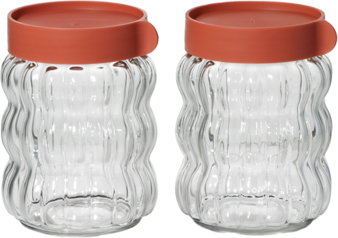 Набор банок для хранения сыпучих продуктов с крышками «Коралл» | Коралл | Доляна