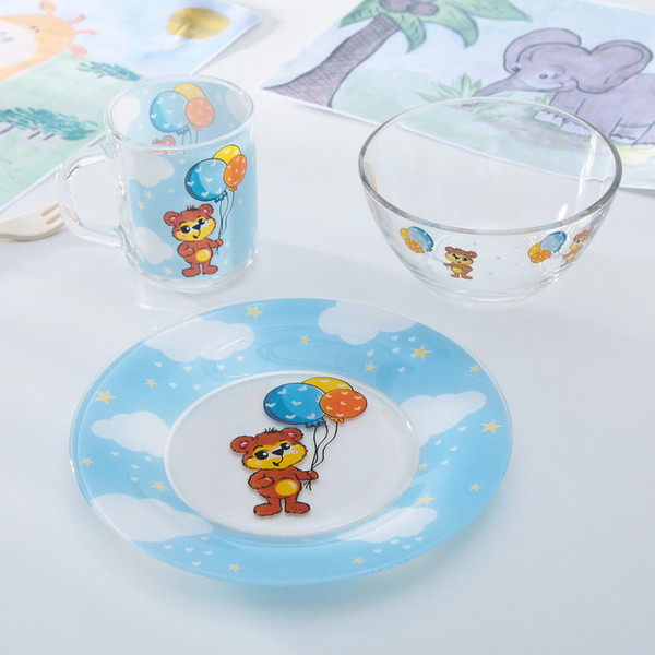 Набор детской посуды «Мишутка» | Детская посуда | Доляна