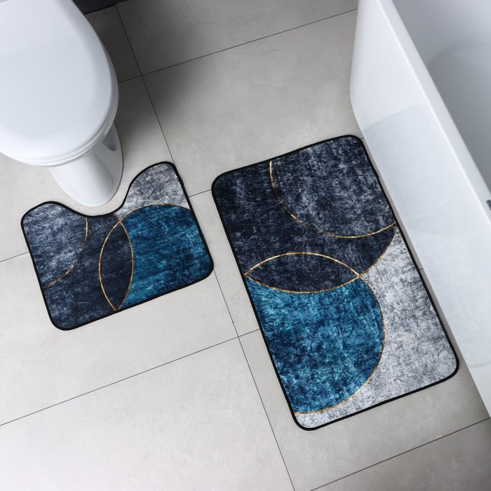 Набор ковриков для ванной и туалета «Мэни» | Доляна