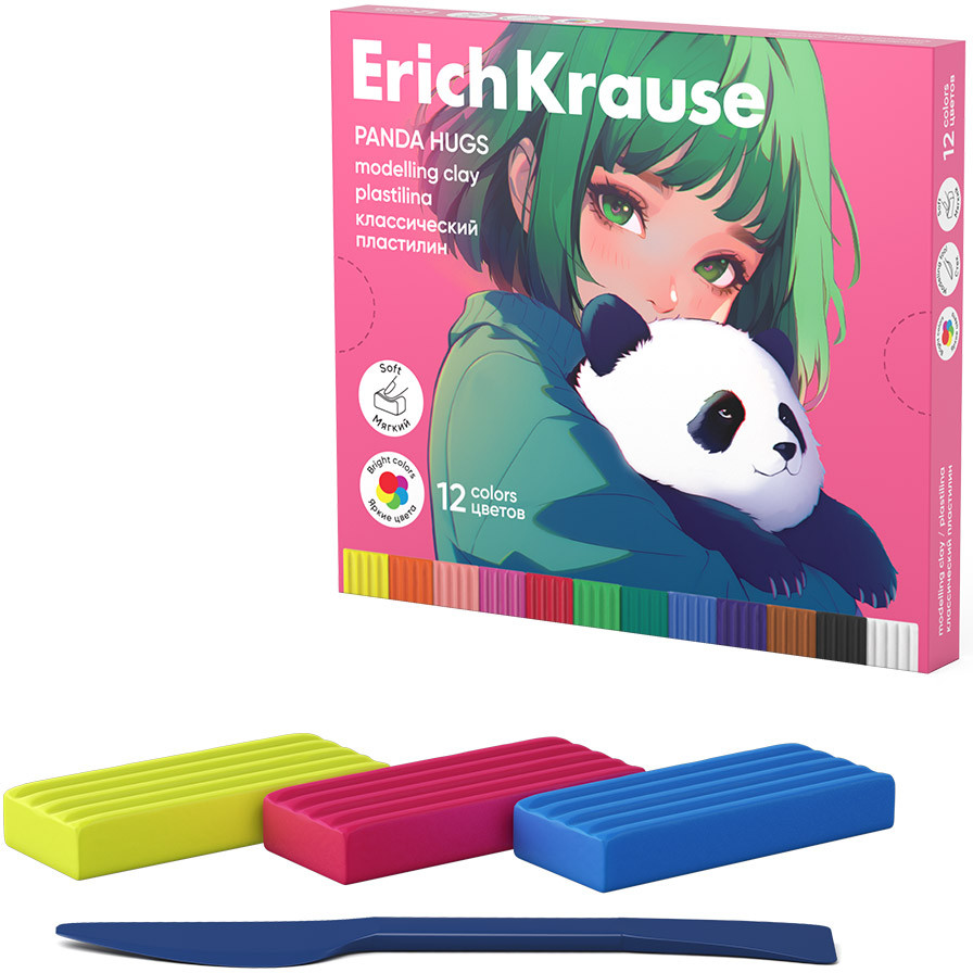 Пластилин классический | Panda Hugs | Erich Krause