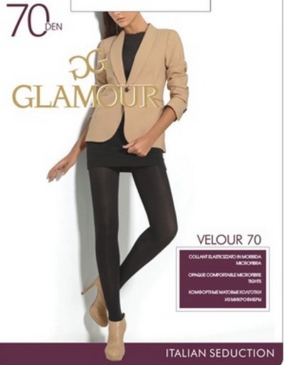 Колготки женские из микрофибры "Velour" (nero, 70 DEN) | Glamour