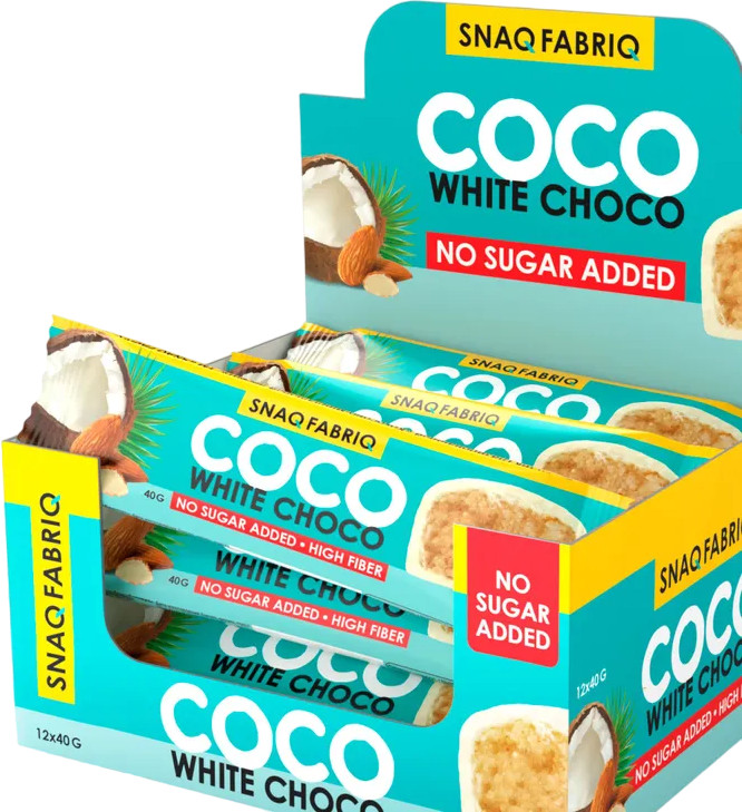 Набор батончиков глазированных «Кокосово-миндальный десерт» | Coco | Snaq Fabriq