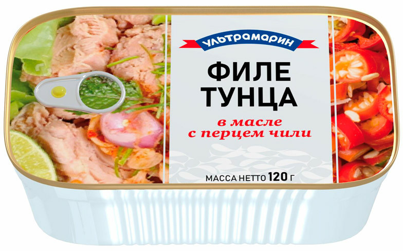 Филе тунца в масле с перцем чили | Ультрамарин