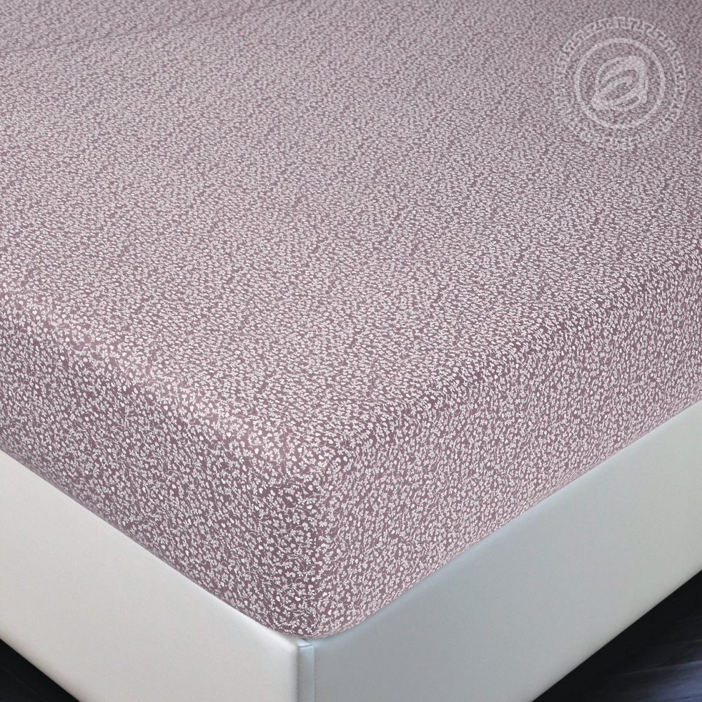 Простыня на резинке «Лоза капучино» | Трикотаж | АртПостель