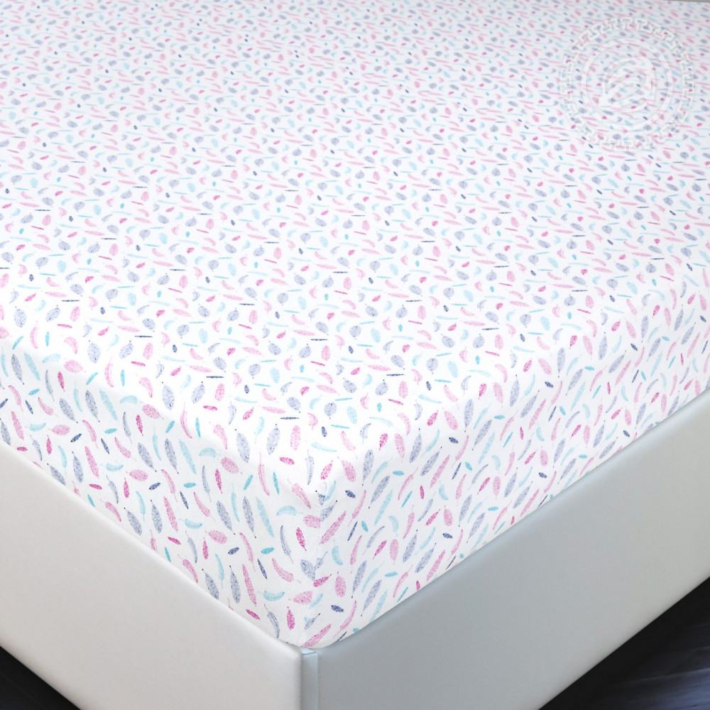 Простыня на резинке «Перышко» | Трикотаж | АртПостель