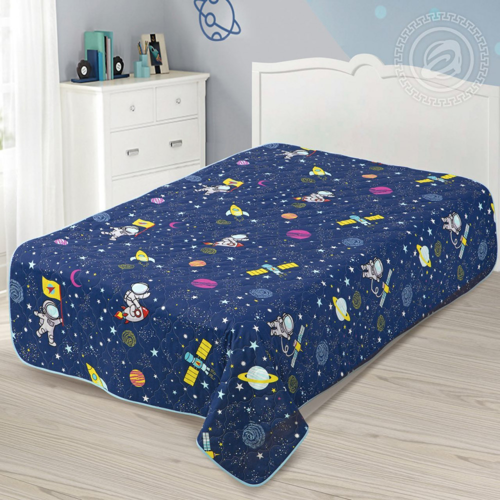 Покрывало стеганое «Космический десант» | АртПостель