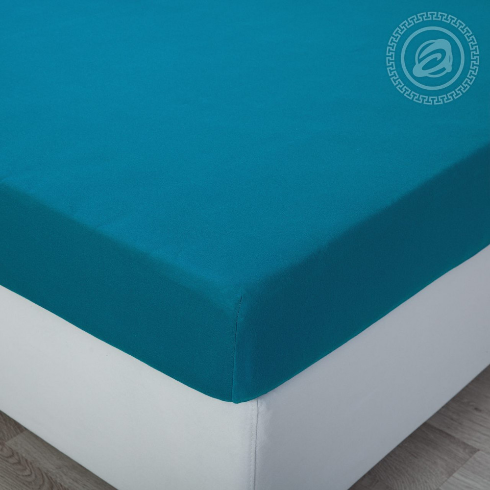 Простыня на резинке «Бирюза» | Трикотаж | АртПостель