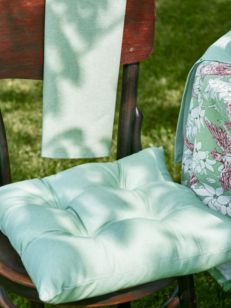 Подушка на стул высокая с завязками | Guten Morgen