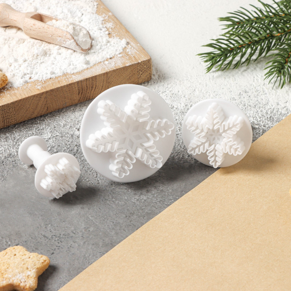 Набор плунжеров кондитерских «Снег» | Волшебный праздник | Доляна