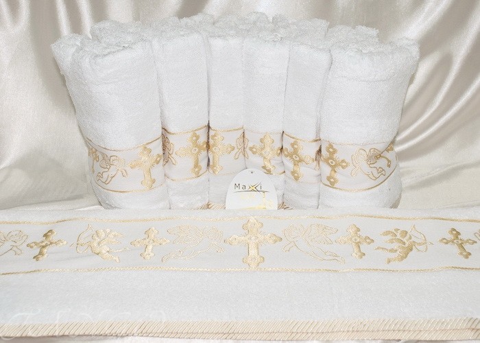 Полотенце для крестин (арт. plt141-1, хлопок, размер 50х90) | ТекстильГрупп