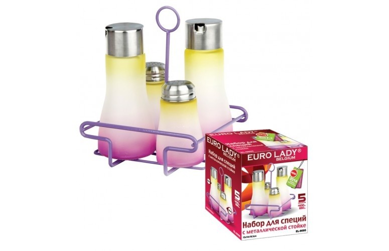 Набор для специй с металической подставкой | Euro Lady